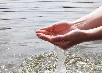 Image showing hand an water