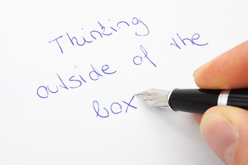 Image showing think outside of the box