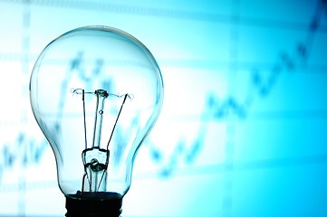 Image showing bulb with business background