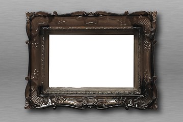 Image showing blank image frame and wall