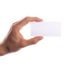 Image showing hand and blank paper