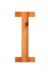 Image showing wood alphabet I