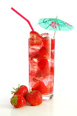 Image showing strawberry fruit juice