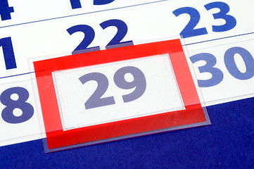 Image showing 29 calendar day