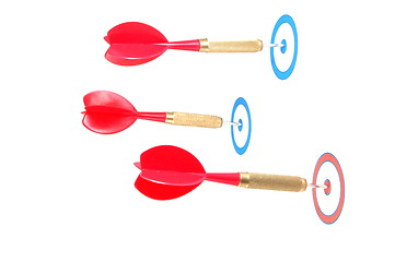 Image showing Dart arrow hit the target