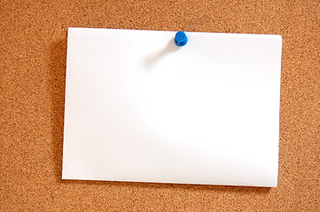 Image showing empty sheet paper with push pin