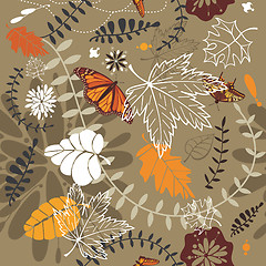 Image showing autumn seamless background