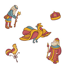 Image showing set of fairytale characters