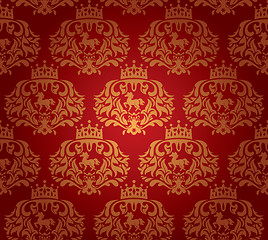 Image showing seamless damask wallpaper