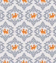 Image showing seamless damask wallpaper