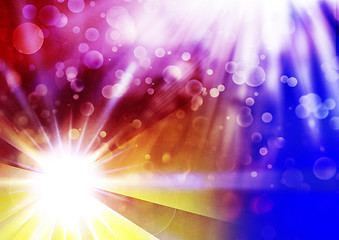Image showing lights on colorful background