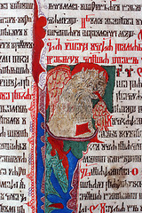 Image showing Illustration in an old bible book