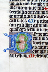 Image showing Illustration in an old bible book