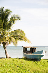 Image showing old fishing boat Corn Island Nicaragua