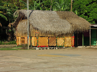 Image showing thatch roof restaurant bar Corn Island Nicaragua