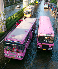 Image showing Monsoon flooding in Bangkok, November 2011