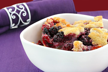 Image showing Berry cobbler in a bowl.