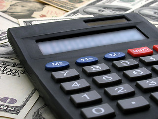 Image showing calculator on cash