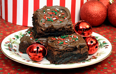 Image showing Chocolate Christmas Brownies