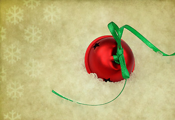 Image showing Christmas Bell on Vintage Background