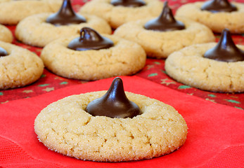 Image showing Peanut Butter Cookies with Candy Center