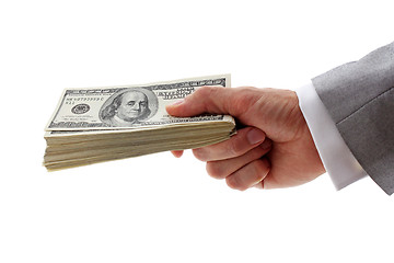 Image showing businessman holding money