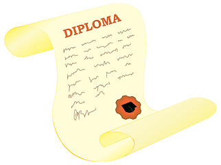 Image showing diploma with seal