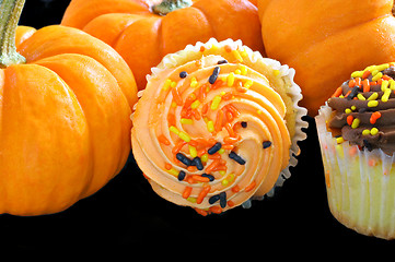 Image showing Cupcakes and Pumpkins