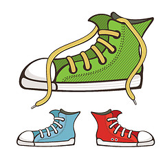 Image showing vector sneakers