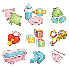 Image showing set of baby things