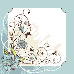 Image showing lovely floral frame vector illustration