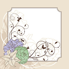 Image showing lovely floral frame