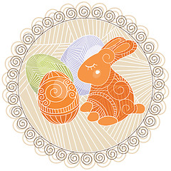 Image showing background with rabbit and eggs