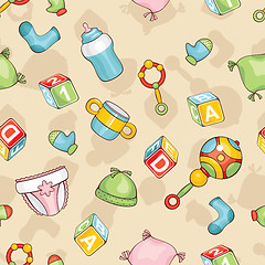 Image showing seamless baby background