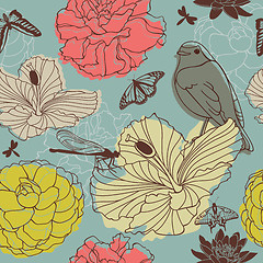Image showing seamless floral background
