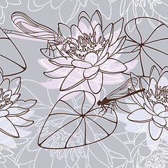 Image showing seamless floral background