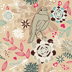 Image showing seamless floral background