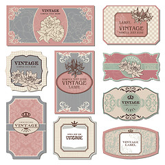 Image showing retro vintage labels
