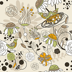 Image showing seamless floral background