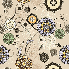 Image showing seamless floral background