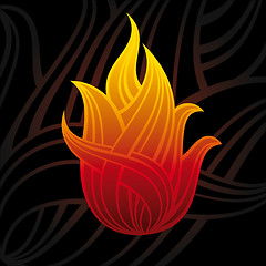 Image showing abstract vector symbol of fire