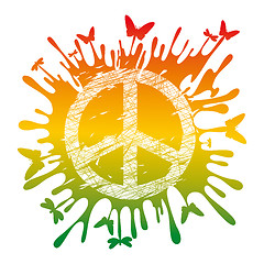 Image showing hippie peace symbol