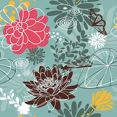 Image showing seamless floral pattern