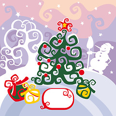 Image showing Christmas card vector illustration