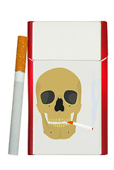 Image showing Pack of cigarettes.