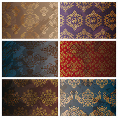 Image showing set of seamless vintage background