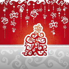 Image showing Christmas card vector illustration