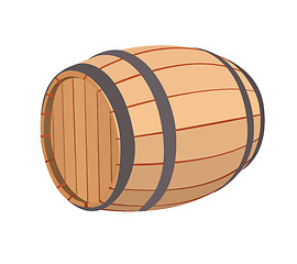 Image showing Wooden barrel. 