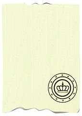 Image showing Sheet of paper with a stamp.