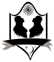 Image showing Icon title twins zodiac.